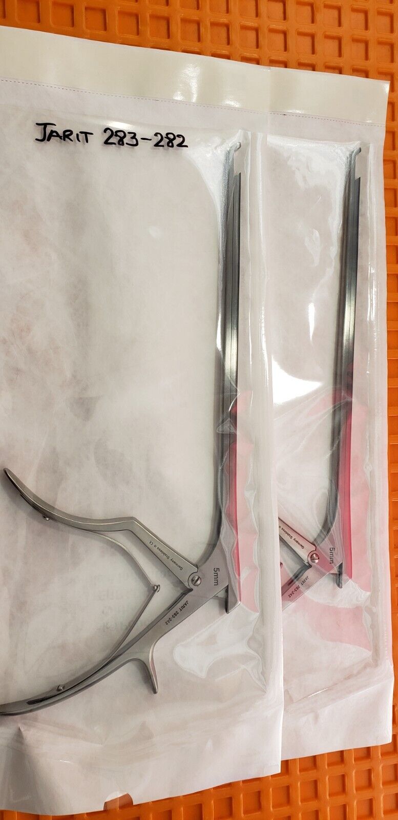 JARIT 283-242 Surgical Spurling Kerrison Rongeurs 40 Deg 5mm Up Bite 11" Shaft
