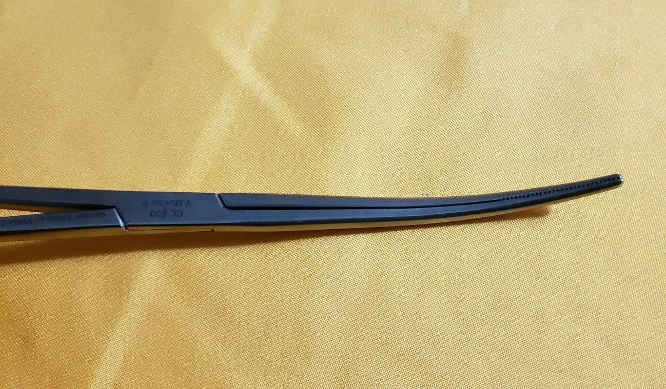 V. Mueller GL 600 Surgical Bozeman Uterine Dressing Forceps 10" Double Curved