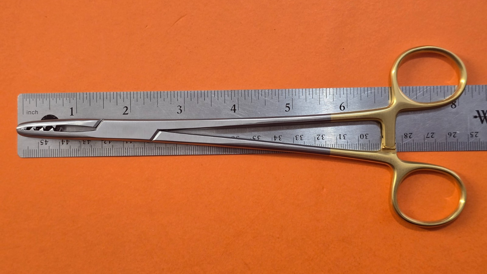Turtle Surgical Martin Cartilage Holding Forceps 8" Curved Jaw w- Ratchet
