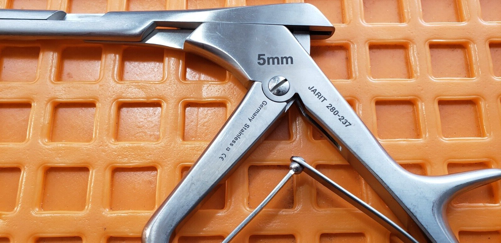 JARIT Orthopedic 280-237 Spurling Kerrison Rongeurs 90 Deg 5mm Up Bite 8" Shaft