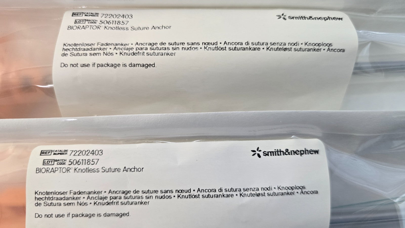 Lot of 4 Units Arthrex / smith&nephew Orthopedic Anchor