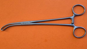 Aesculap Surgical Allis Tissue Forceps 9" Curved Angled