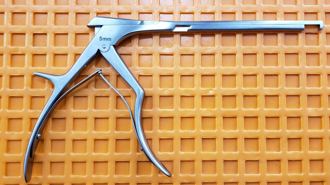 JARIT Orthopedic 280-237 Spurling Kerrison Rongeurs 90 Deg 5mm Up Bite 8" Shaft