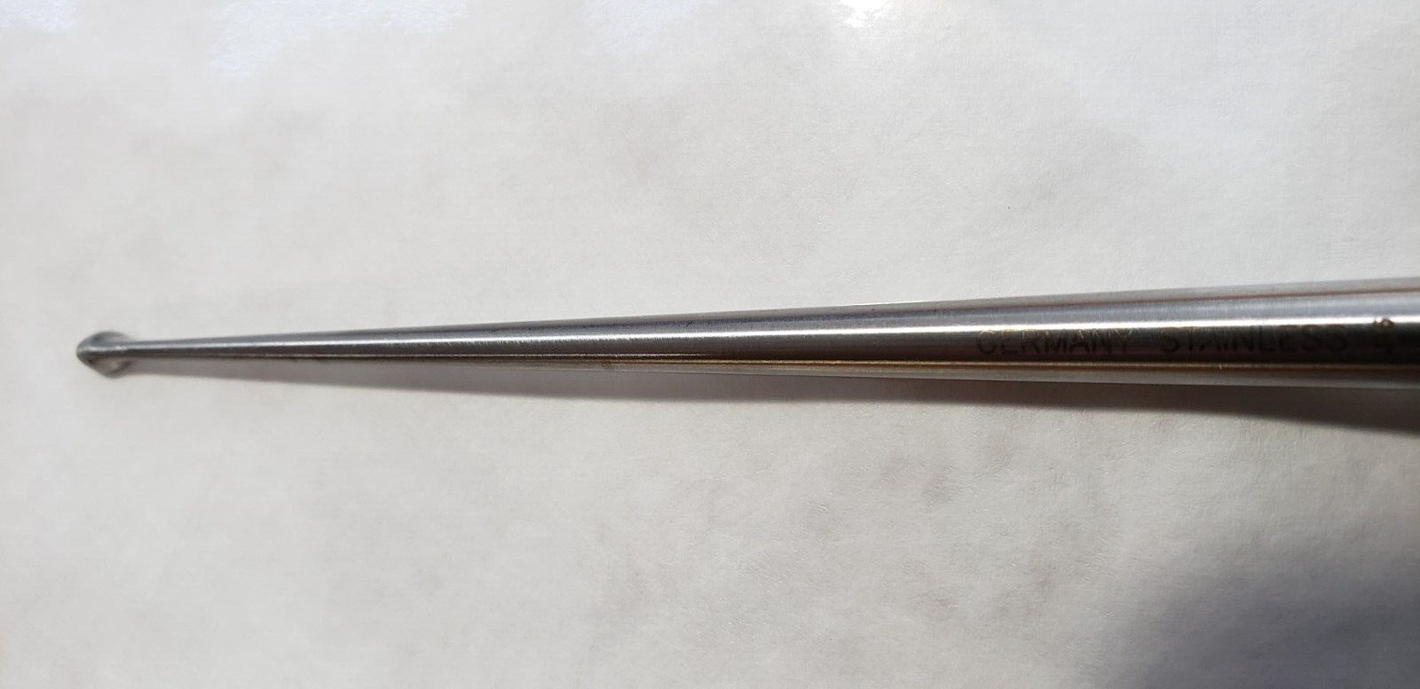 V.Mueller U-0180 Orthopedic Neuro/Spine Curette Oval Cup 10" Size #1 Straight