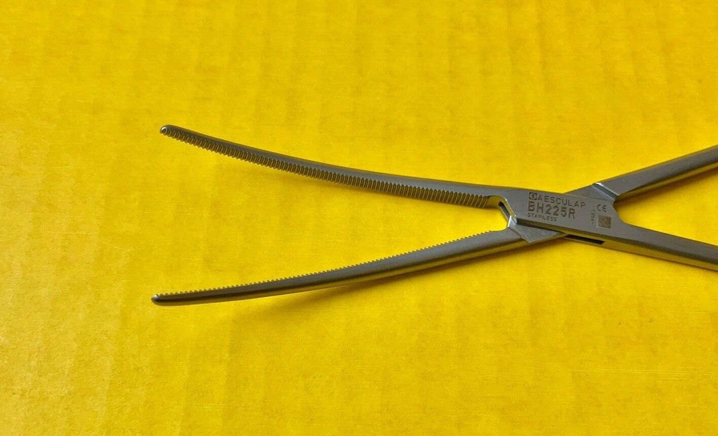 B-Braun Aesculap Crafoord Delicate Forceps, Curved, 9.5" REF: BH225R