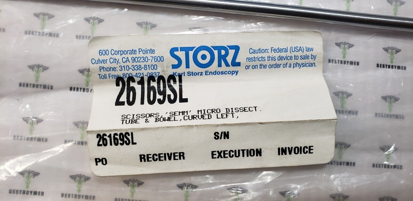Karl Storz 26169SL Laparoscopic Micro Dissecting Scissors 5mm x 32cm Curved