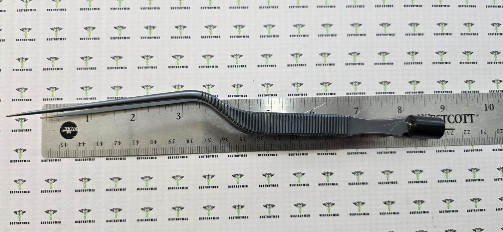 Codman Surgical Titanium Bayonet Bipolar Forceps 9" with Aesculap Bipolar Cord