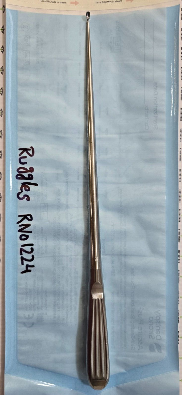 Ruggles RN1224 Surgical Neuro Spine Curette Size 0 Angle Up 12"