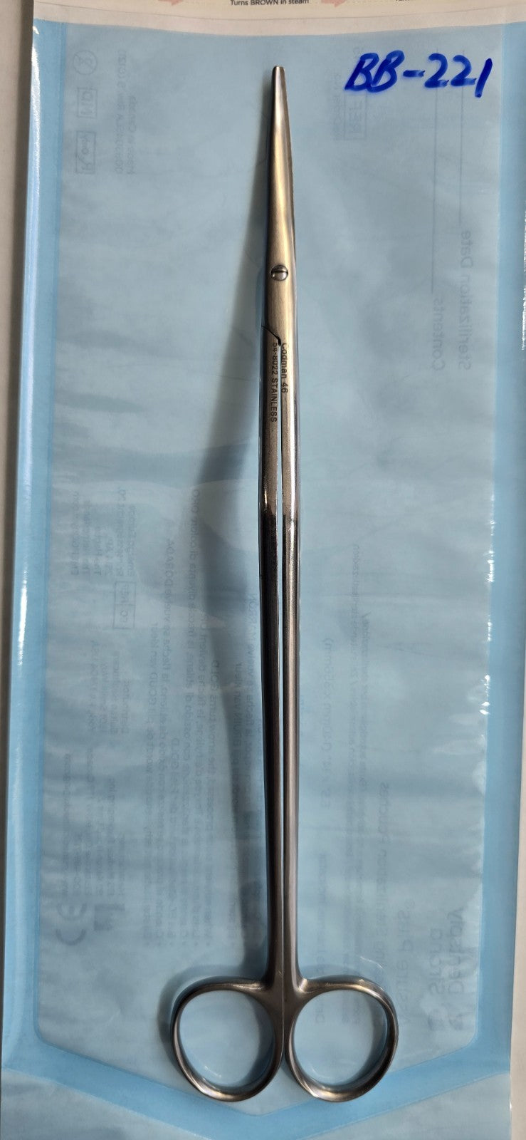 Codman 54-8022 Surgical Metzenbaum Scissors 11" Curved Blade