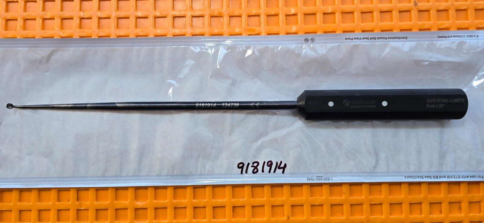 Medtronic 9181914 Surgical Orthopedic Back Biting Curette 5mm x 90*