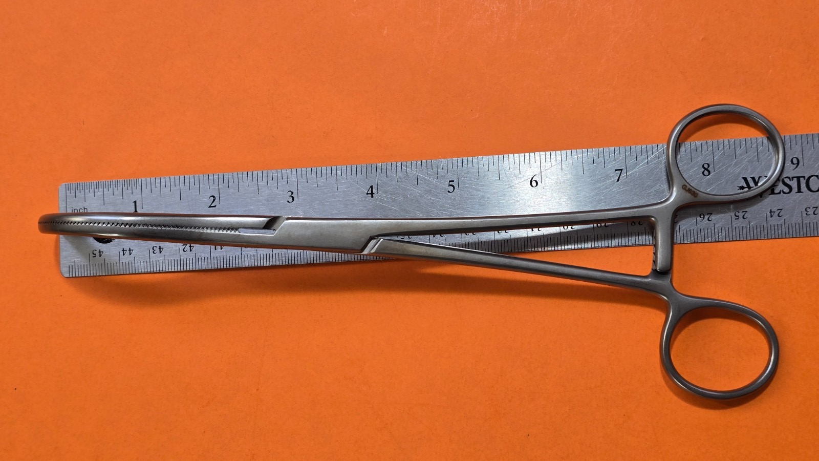Jarit 475-500 Surgical Stille Vessel Clamp  8 3/4"  Curved jaws
