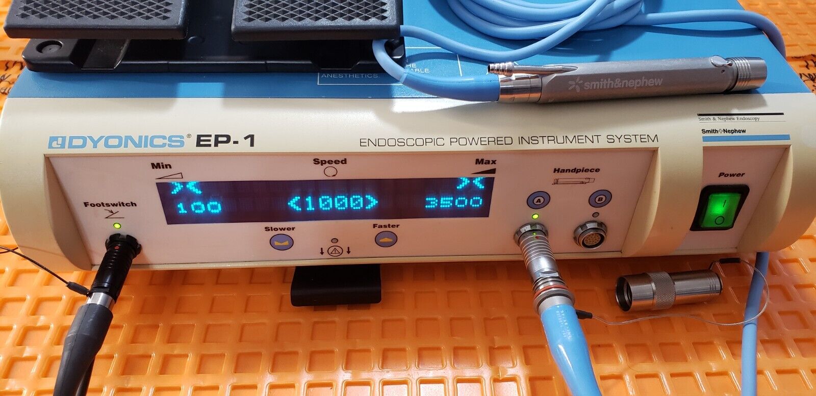 DYONICS Power 7205365 Processor Shaver Handpiece 7205357 & Foot Switch 7205396