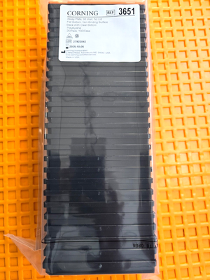 Box of 25, CORNING Assay Plate 96 Well No Lid Flat Bottom  Ref:3651