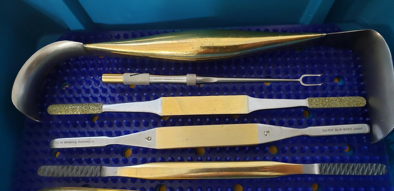 SCANLAN Surgical Rhinoplasty Instruments Set of 9 Pieces with Sterilization Tray