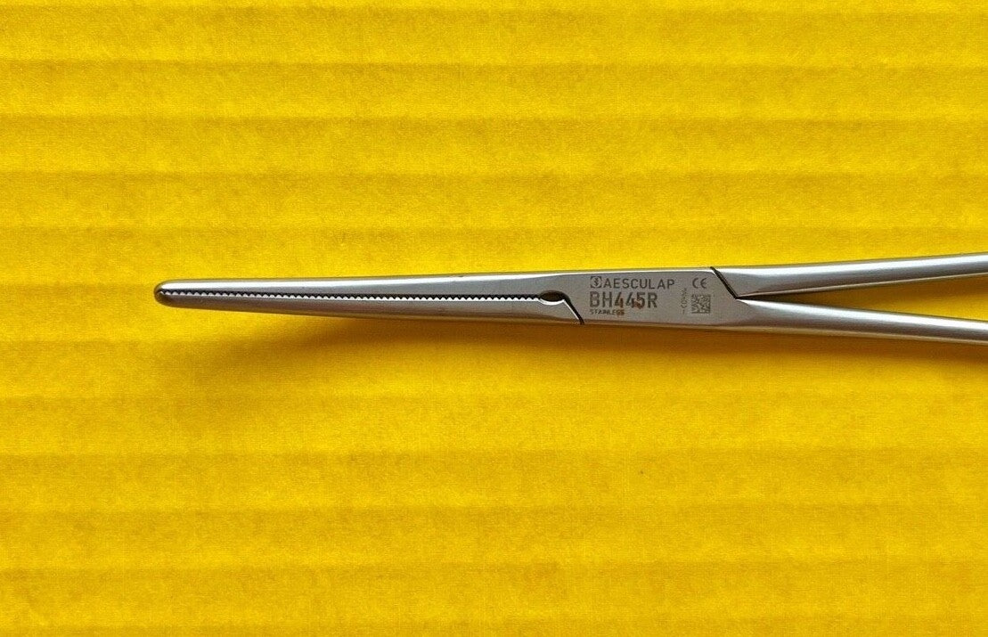 Aesculap Surgical Rochester Pean Artery Forceps, Curved, 7.25" REF: BH445R