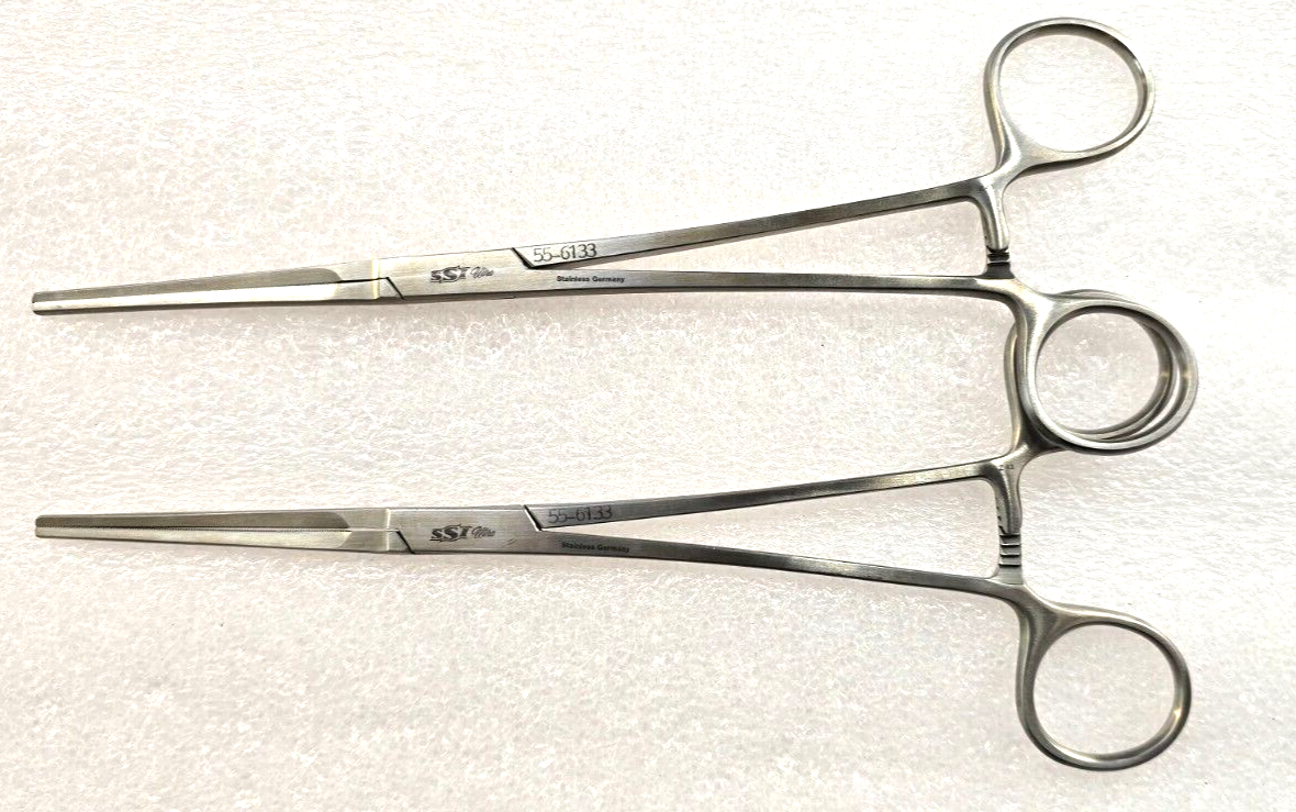 SSI Surgical Cooley Coarctation Clamps Straight 8 3/4" REF: 55-6133