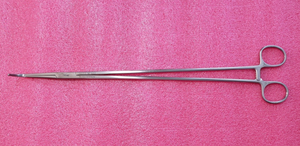 Pilling Surgical Mixter Thoracic Forceps, Angled Serrated Jaws 14"