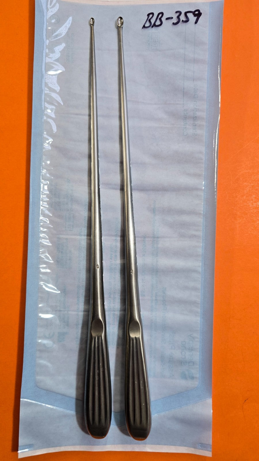 V.Mueller VM82-3266 Surgical Orthopedic Curette Oval Cup 12" Set of #0,#2