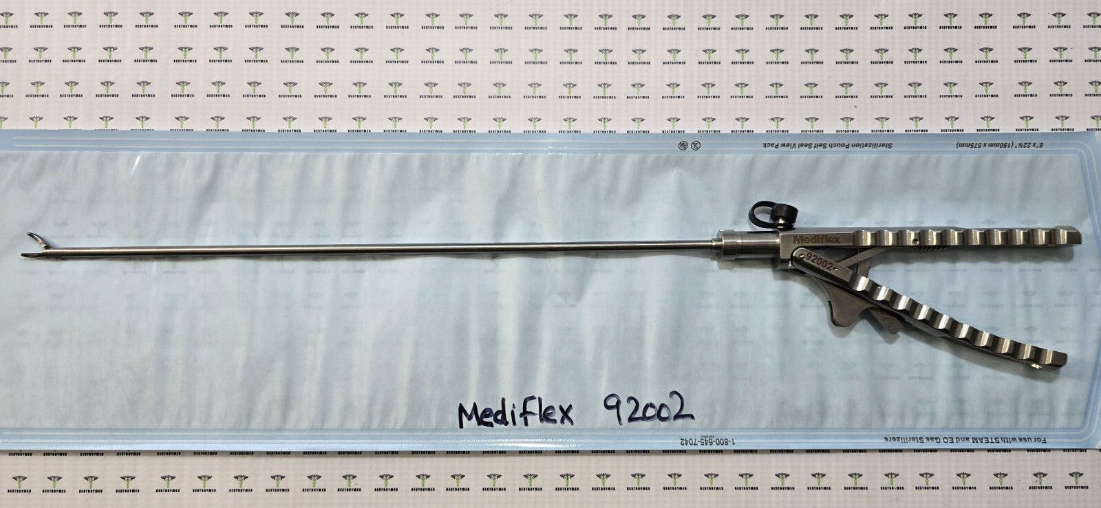 Mediflex Laparoscopic Needle Holder 5mm x33cm Carbide jaws Curved Axial Handle