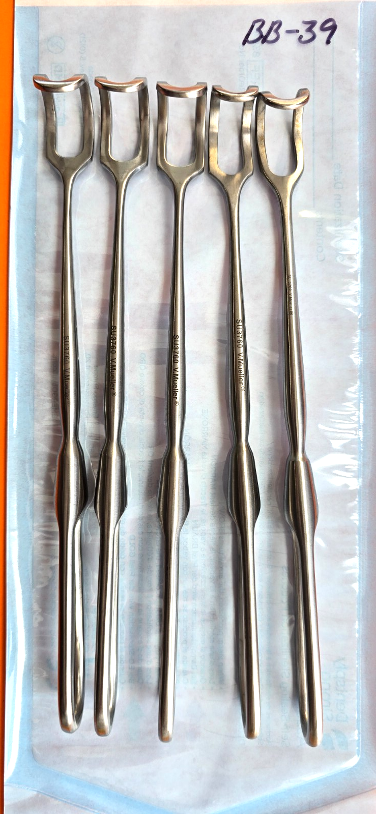V.Mueller SU 3760 Surgical Green Thyroid Retractor 8.75" Curved