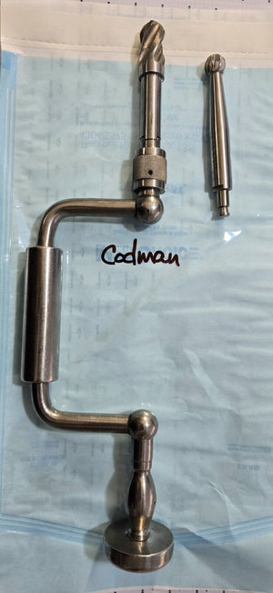 Codman Surgical Hudson Brace Hand Drill W-2 Attachment Orthopedic Instruments
