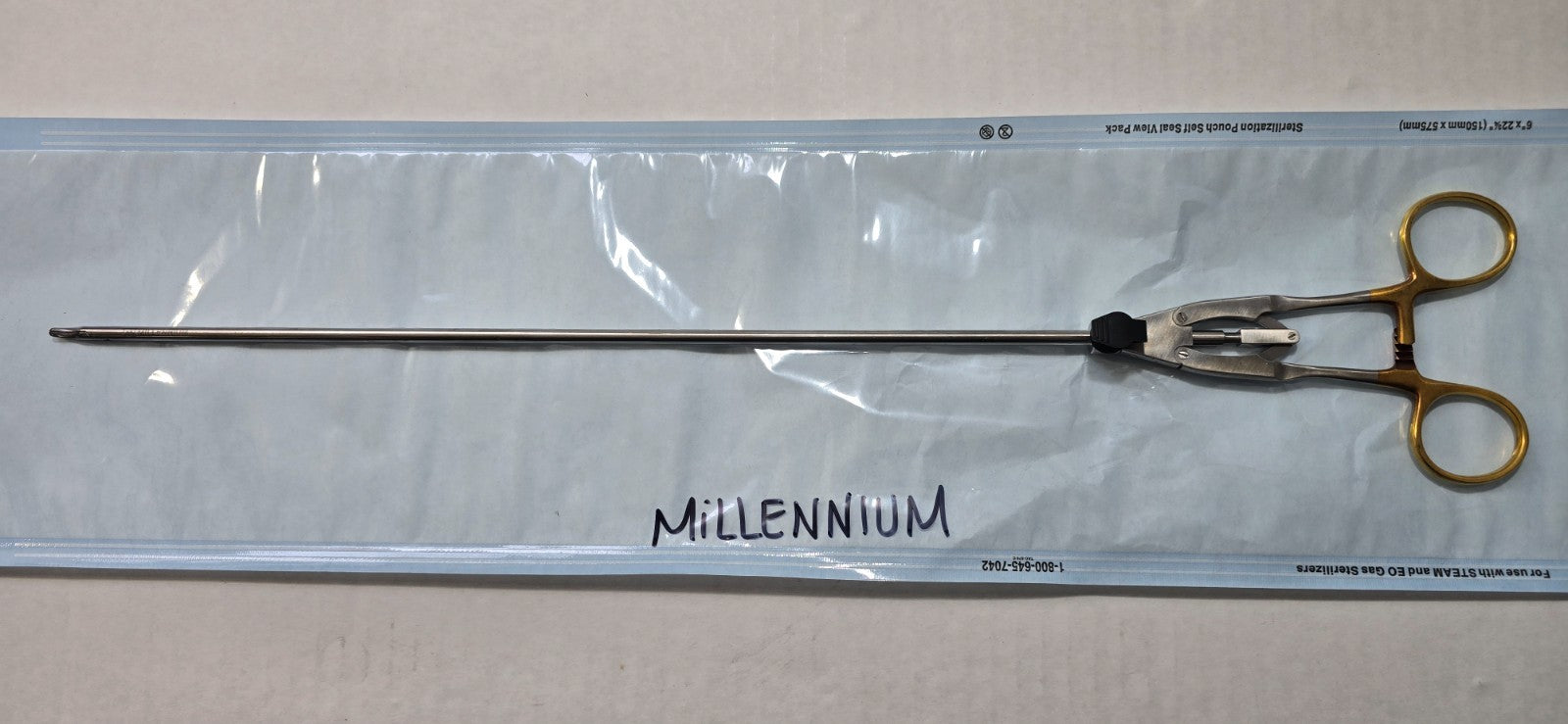 MILLENNIUM Laparoscopic Needle Holder 5mm x 35cm Carbide Jaws.