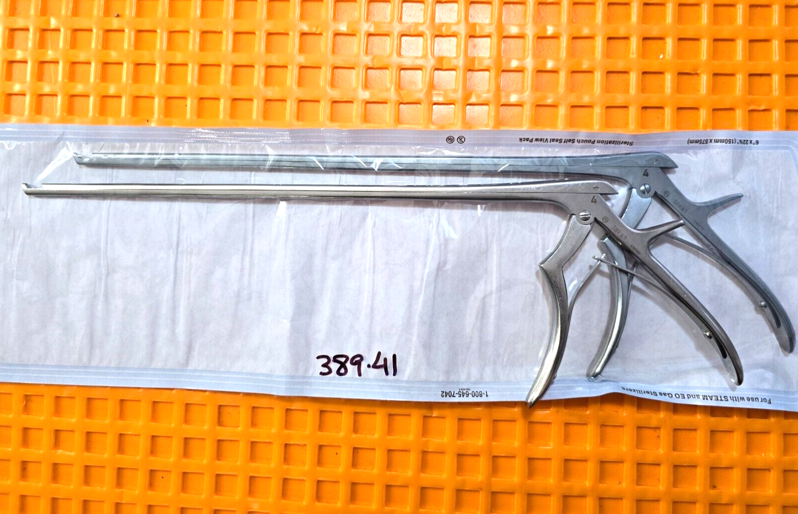 Swiss Surgical Orthopedic Kerrison Rongeurs 4mm Up 40 Degree 13" Shaft