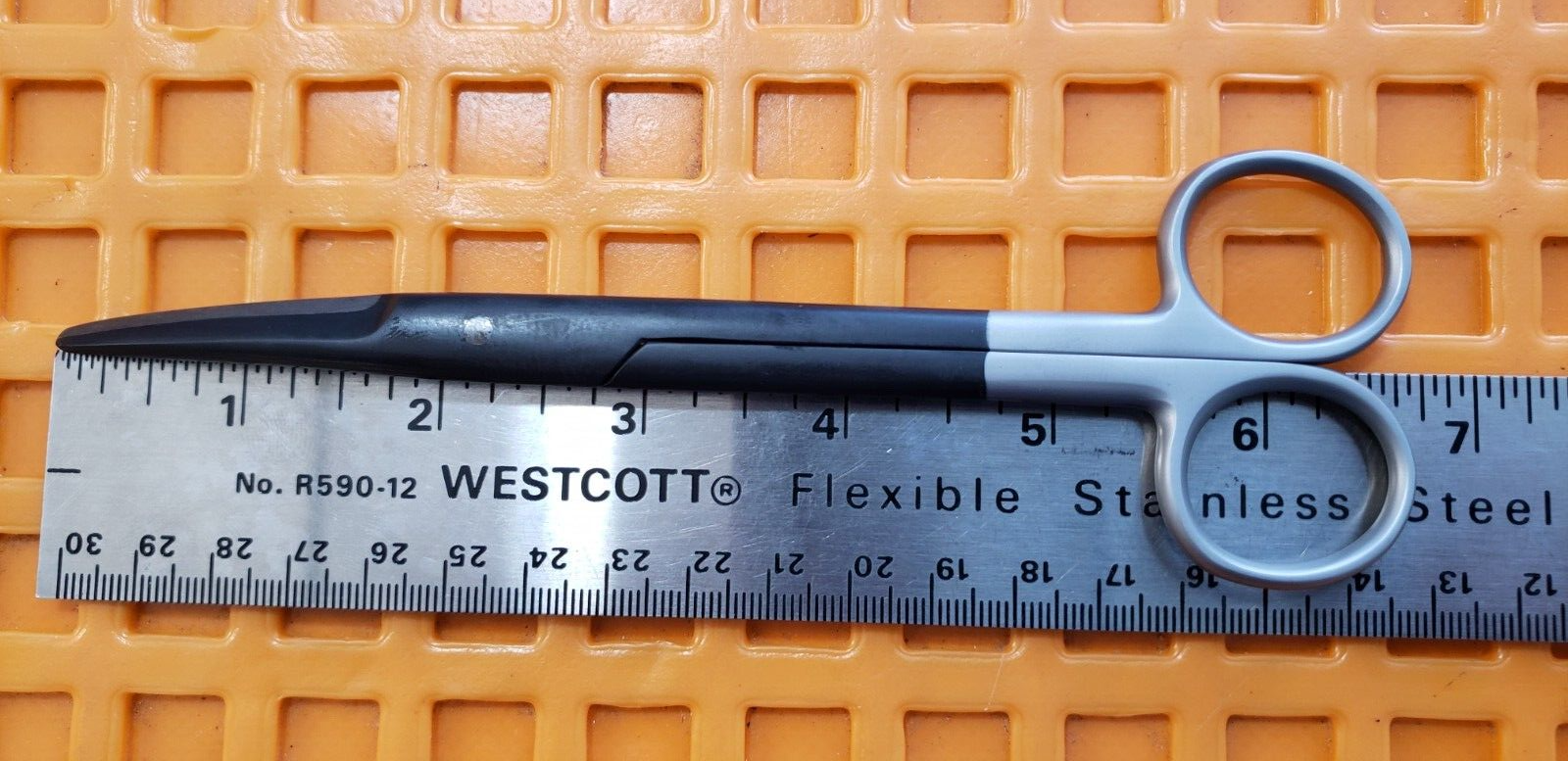 Turtle Surgical Mayo Dissecting Scissors 6.75" Curved TC Blades Black Coated