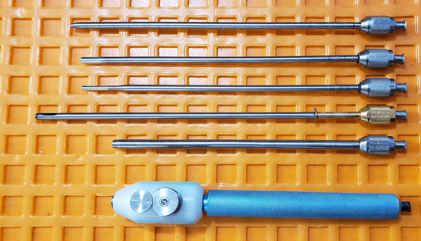 Pilling USA 53-1015 Surgical Cannula Set of 5 with Handle