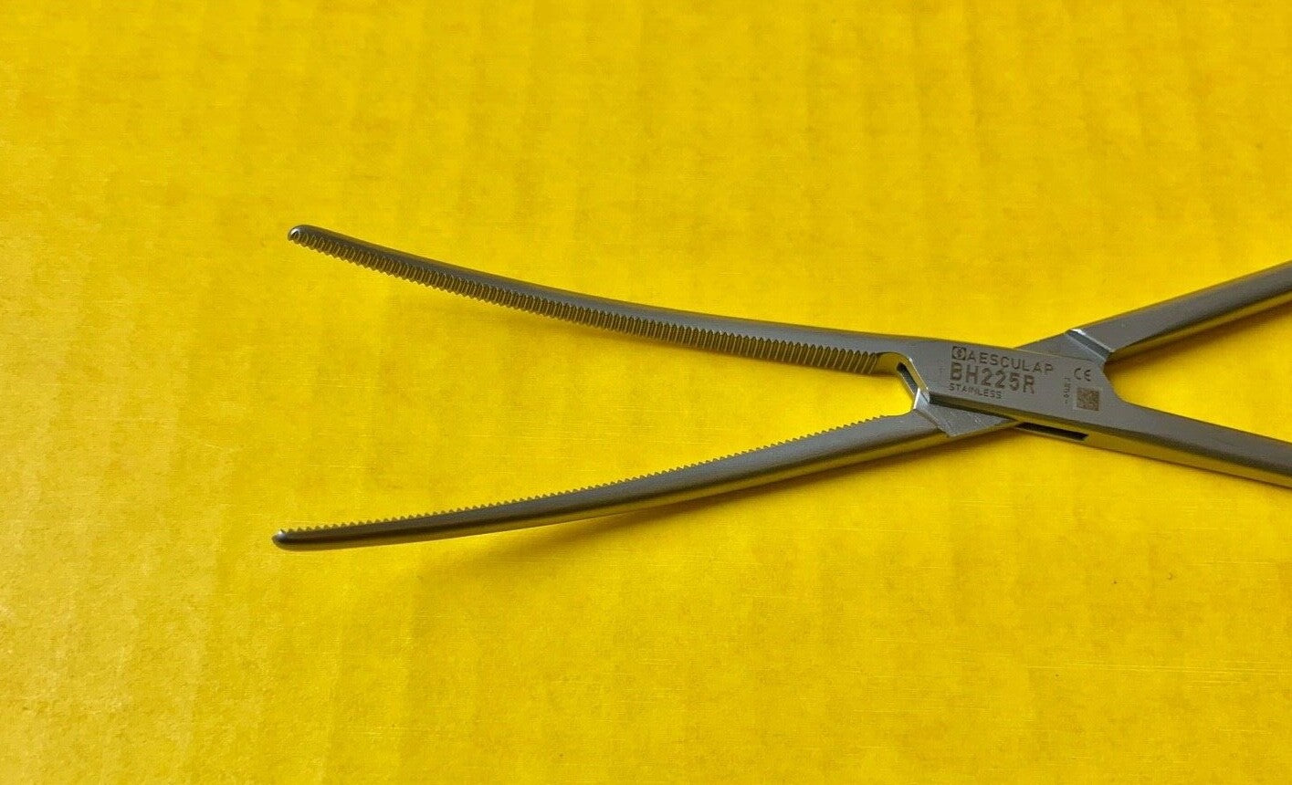B-Braun Aesculap Crafoord Delicate Forceps, Curved, 9.5" REF: BH225R