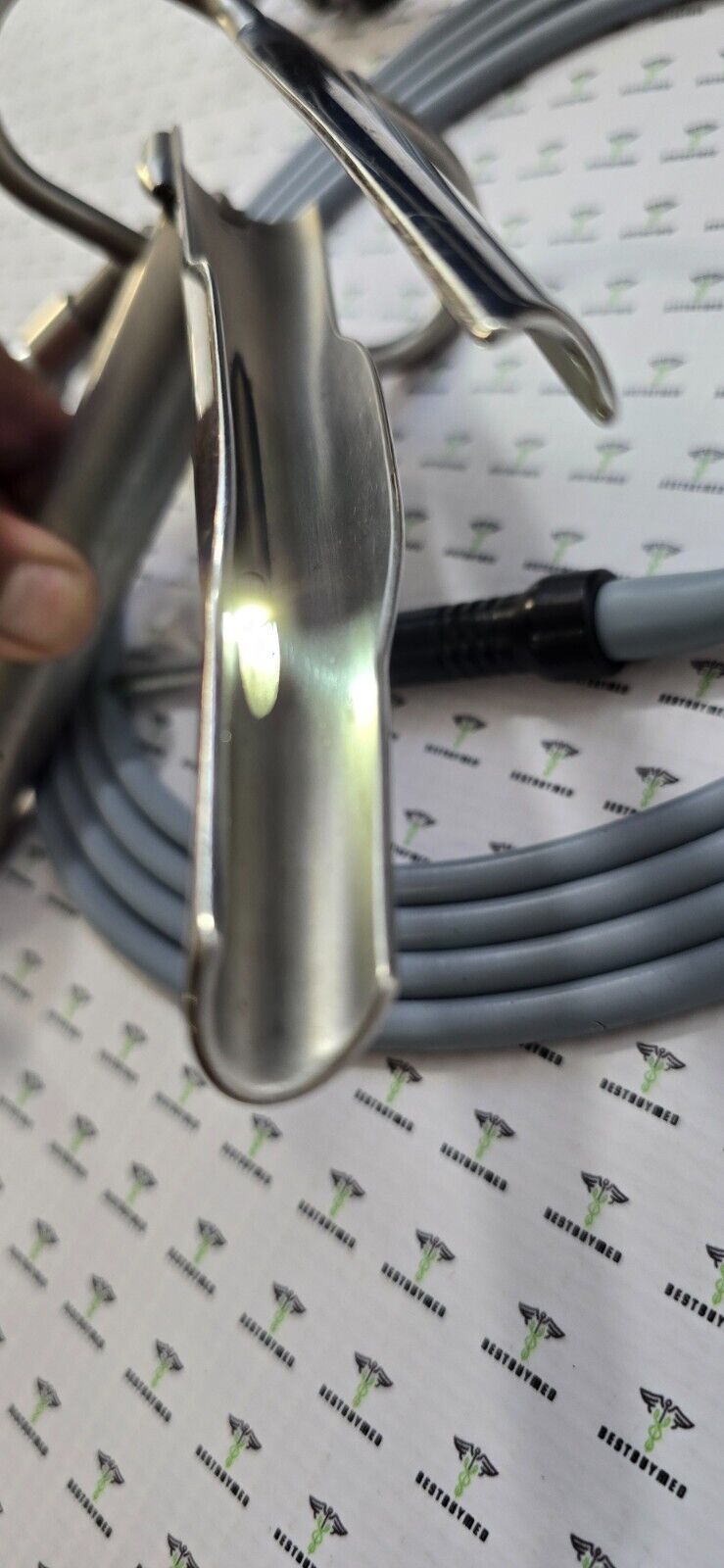 Karl Storz 8588 B Operating Laryngoscope with Laryngoscope Holder & 495ND Cable