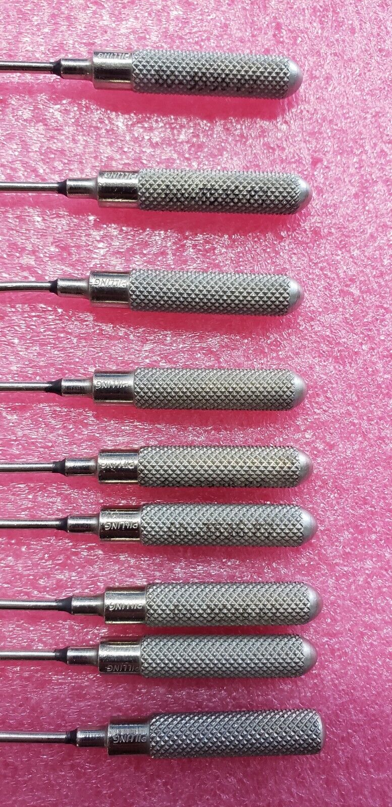 Pilling Surgical Bakes Dilators Set of 9 Size 7,8,9,10,12,14,16,18,20 French