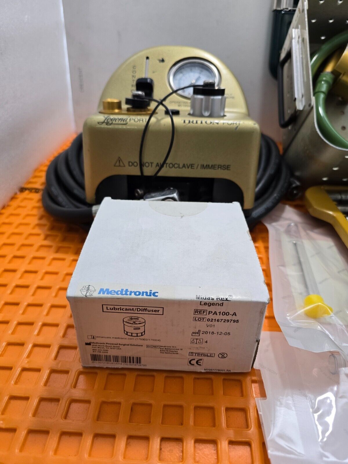 Medtronic Midas Rex Legend Pneumatic V02 Set with Foot Switch & 10-Attachments