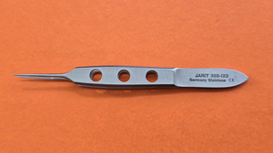 Jarit 355-123 Surgical Bishop Harmon Iris Forceps 3 3/8" straight