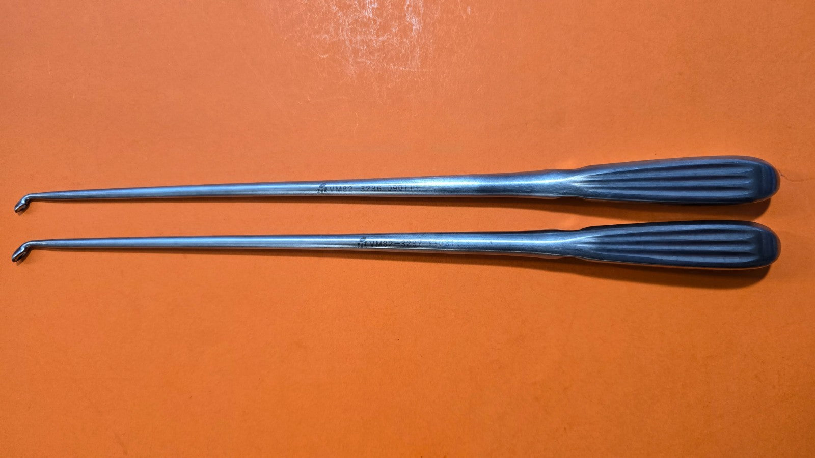 V.Mueller VM82-3236 Surgical Orthopedic Curette Oval Cup 12" Set of #1,#2