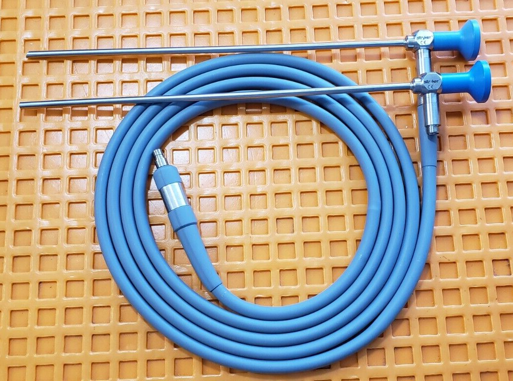 Stryker 502-555-030,555-502-010 Laparoscope 5mmx30 & 0 Deg Set Fiber Optic Cable