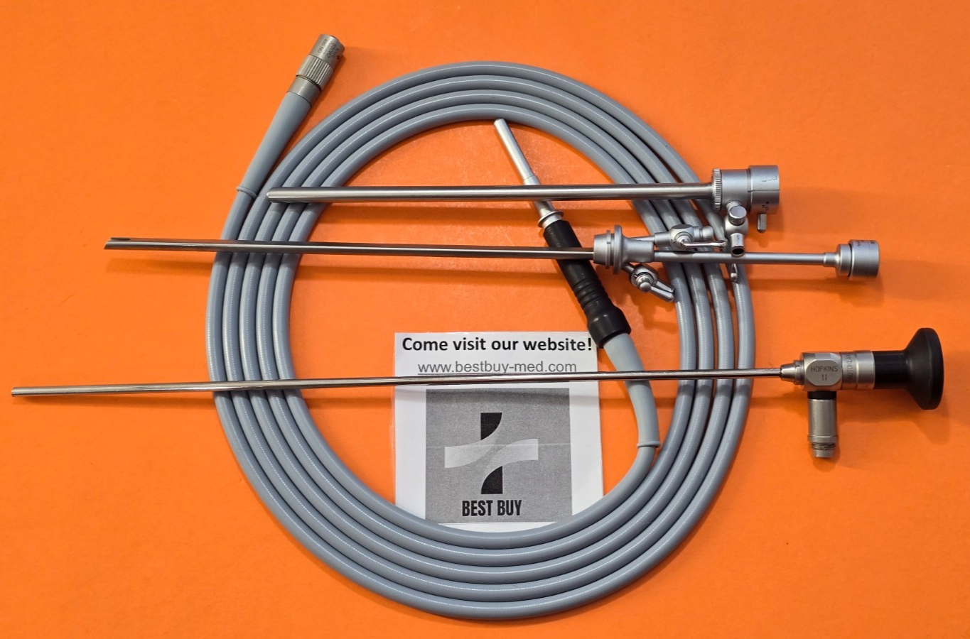 Karl Storz 27005 FA telescope 4mm x 12* & Sheath  495ND Fiber Optic Cable.