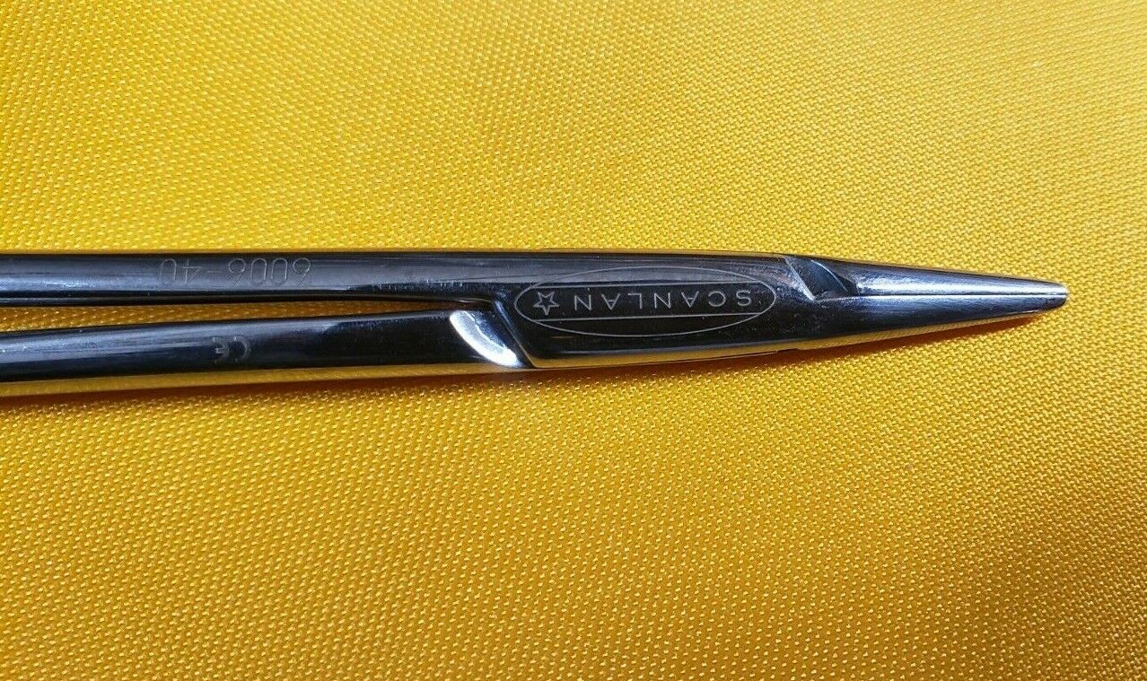 SCANLAN 6006-40 Surgical Diamond Dust Micro Needle Holder, Straight 10"