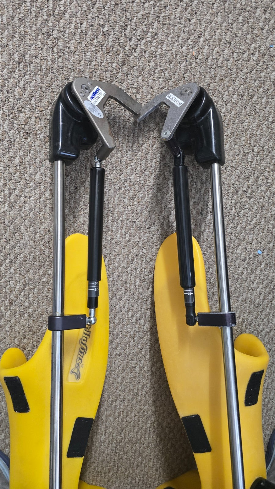 Allen Medical Yellowfins Stirrups With Lift assist Right & Left