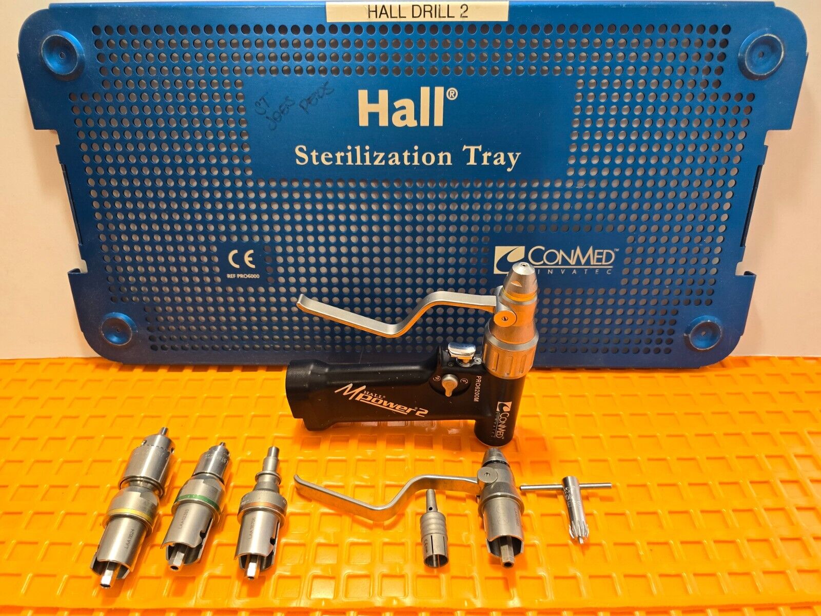 Conmed HALL PRO6200M Power2 Single Triger Hand Piece with Attachments & Tray