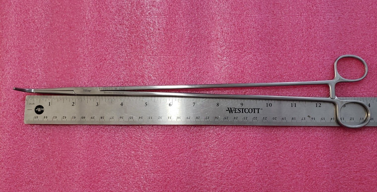 Pilling Surgical Mixter Thoracic Forceps, Angled Serrated Jaws 14"