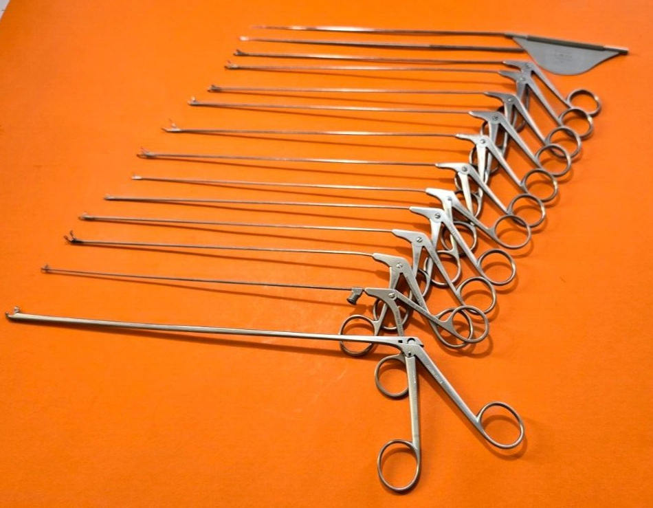 Karl Storz ,Pilling Surgical Laryngeal Instruments Set of 14-Pcs with Tray.