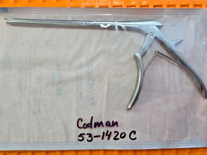 Codman 53-1420C Surgical Kerrison Rongeur 5mm 40 Degree 8" Shaft W- D/Holes