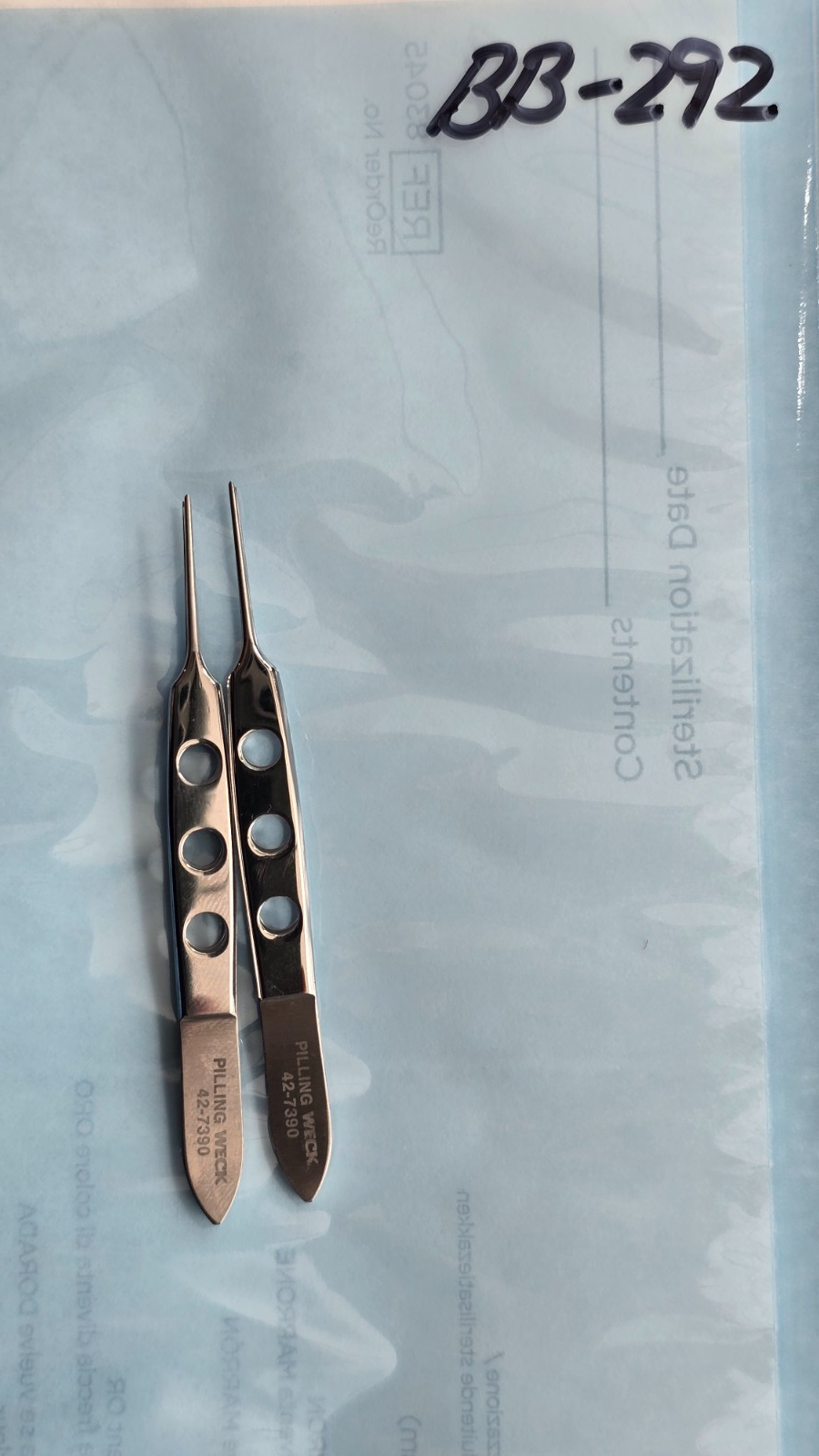 PILLING Weck Bishop Harmon Tissue Forceps 3.5" (1x2Teeth) REF: 42-7390