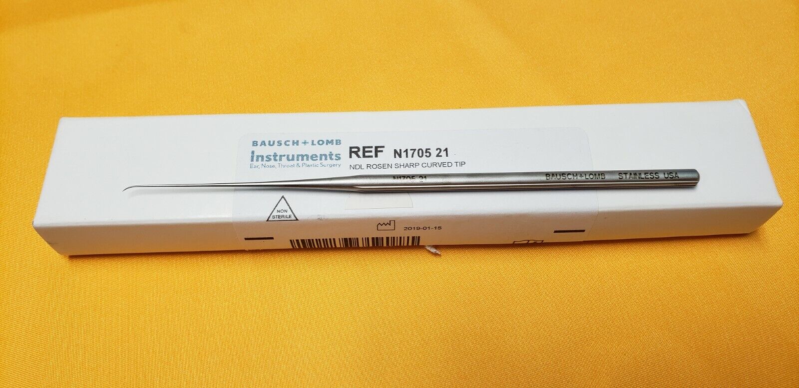 BAUSCH+LOMB Storz N1705 21 Ophthalmic Rosen Sharp Curved Tip Elevator.