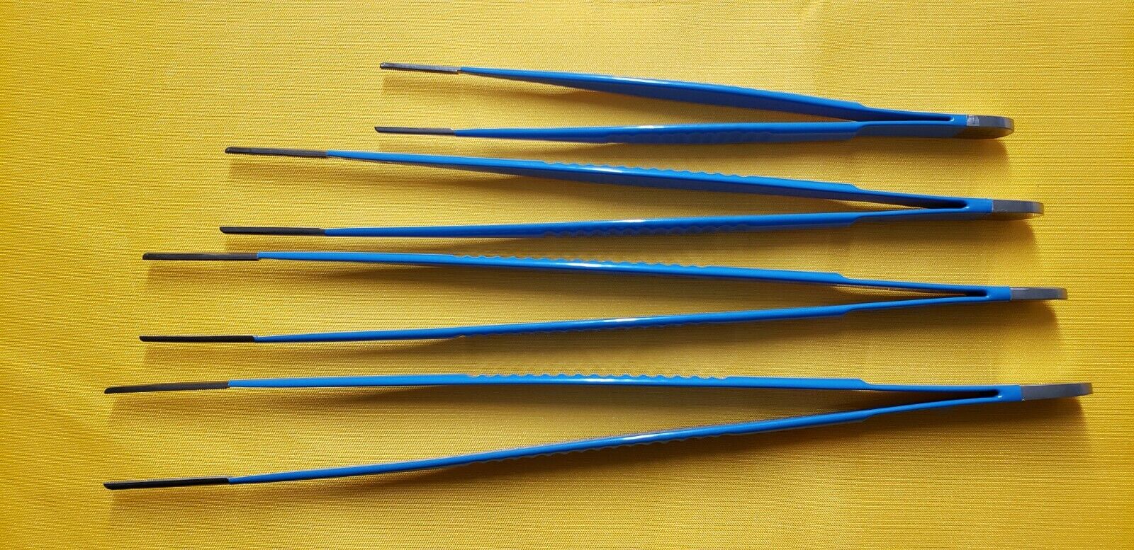 Debakey Atraumatic Vascular Tissue Forceps 6",8",9",9.5" Blue Coated Set of 4