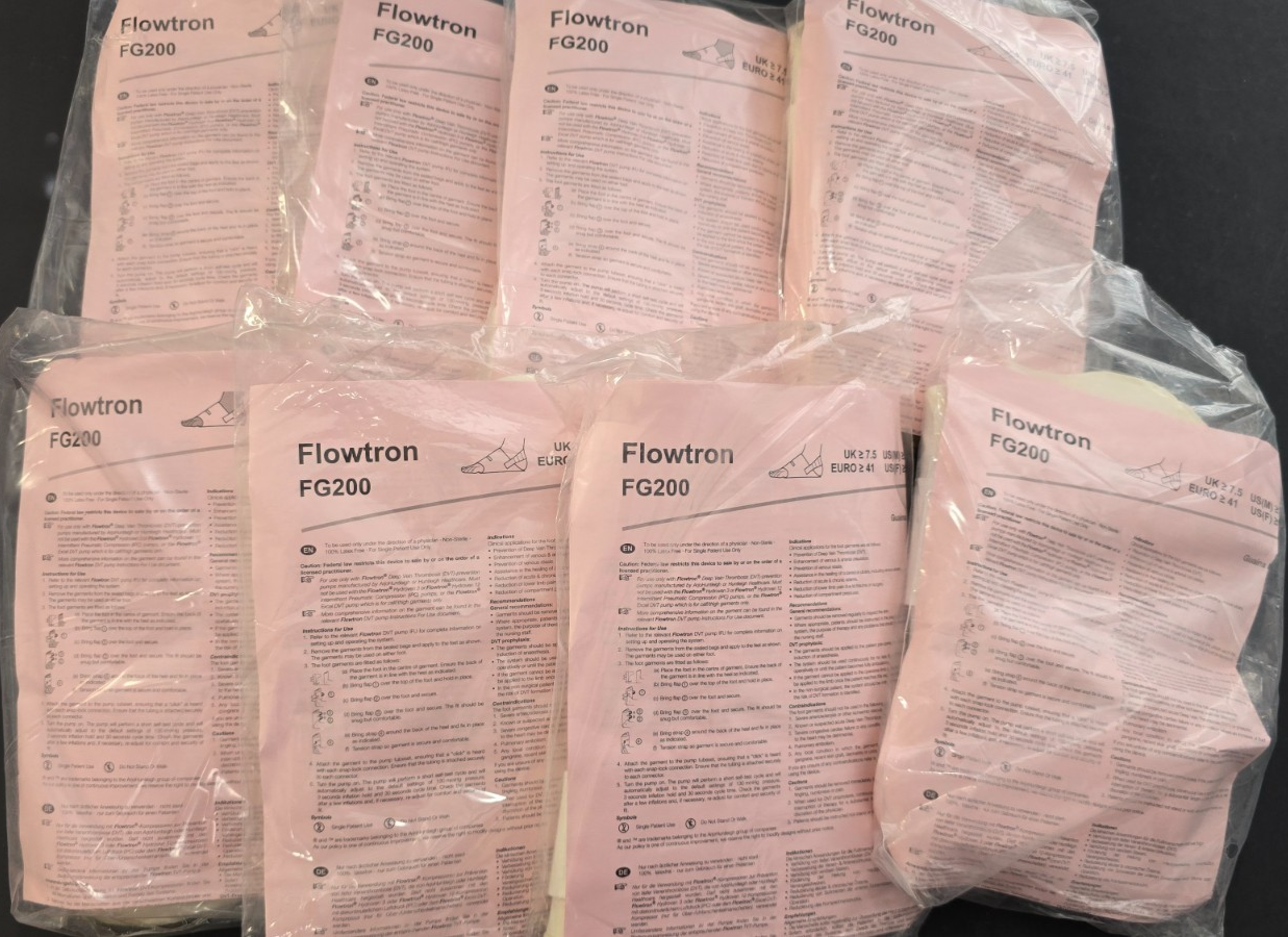 Lot of 8 Units  Flowtron FG200 Foot Garment Large