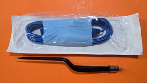 Turtle Bayonet Bipolar Forceps 8.5" Black Non Stick & Valleylab Bipolar Cord