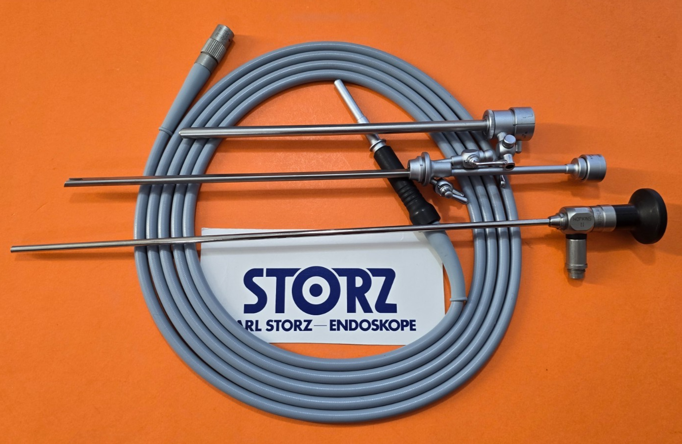 Karl Storz 27005 FA telescope 4mm x 12* & Sheath  495ND Fiber Optic Cable.