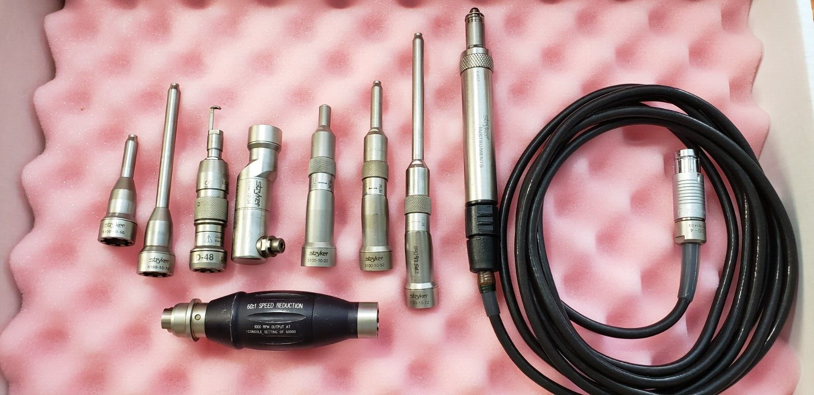 Stryker 5100-100 TPS U2 Drill 5100-010-060 Perforator Chuck 7-Attachments &Cable